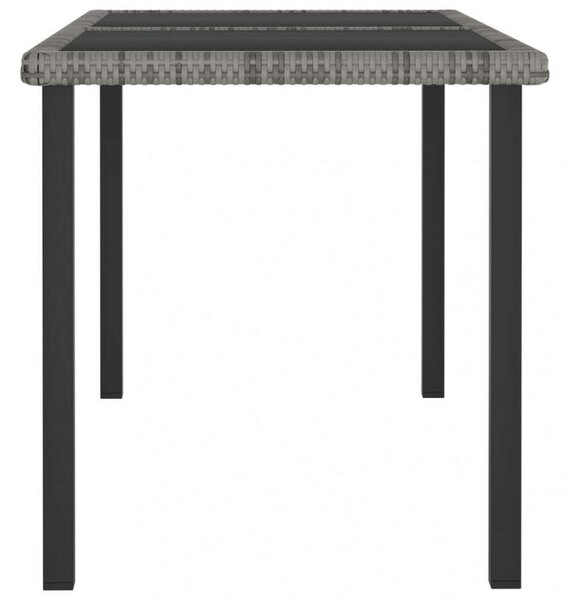 Polyrattan Kerti Étkezőgarnitúra - 5 részes - Szürke