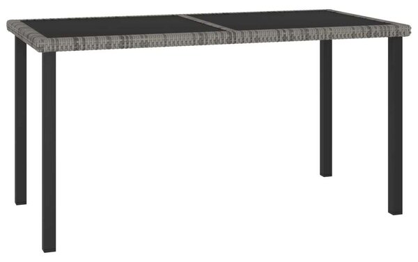 Polyrattan Kerti Étkezőgarnitúra - 5 részes - Szürke