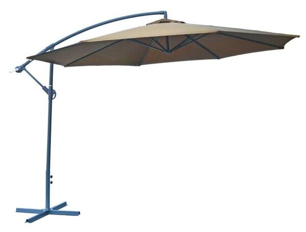 ROJAPLAST 8080 függő napernyő, hajtókarral - barna - ø 350 cm ()