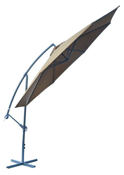 ROJAPLAST 8080 függő napernyő, hajtókarral - barna - ø 350 cm ()