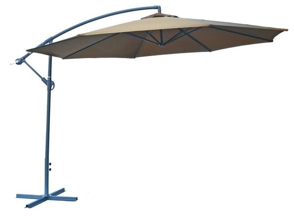 ROJAPLAST 8080 függő napernyő, hajtókarral - barna - ø 350 cm ()