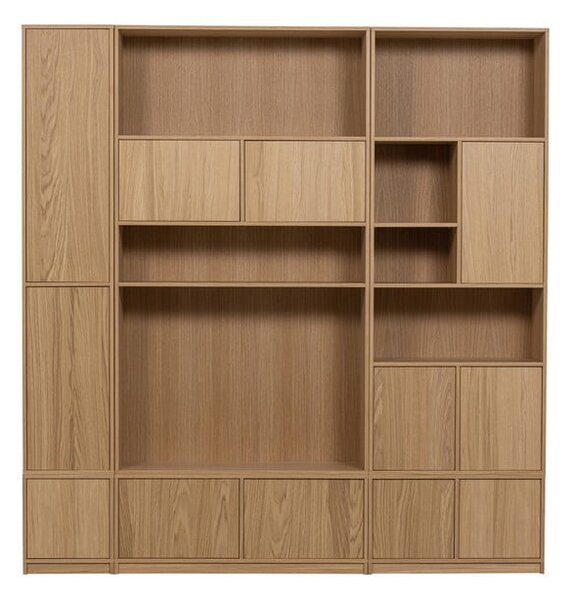 Natúr színű moduláris szekrény tölgyfa dekorral 40x199 cm Modulair – vtwonen