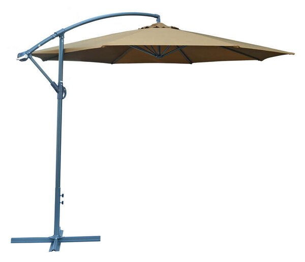 ROJAPLAST 8080 függő napernyő, hajtókarral - barna - ø 350 cm ()