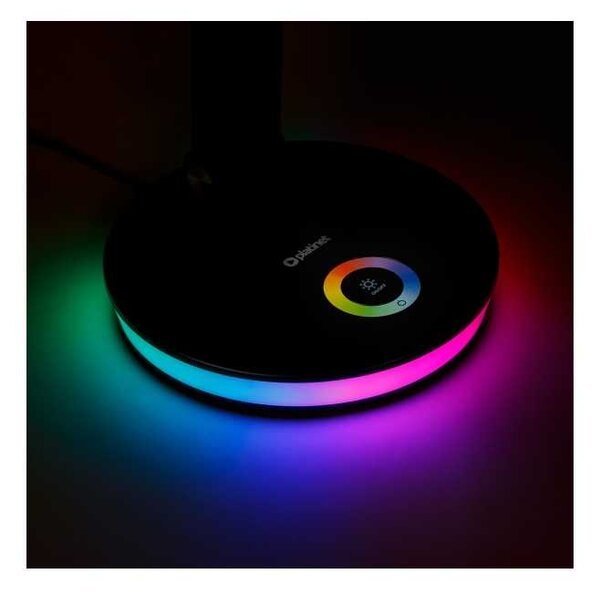 Platinet asztali lámpa 12 W, RGB világítás + USB, fehér