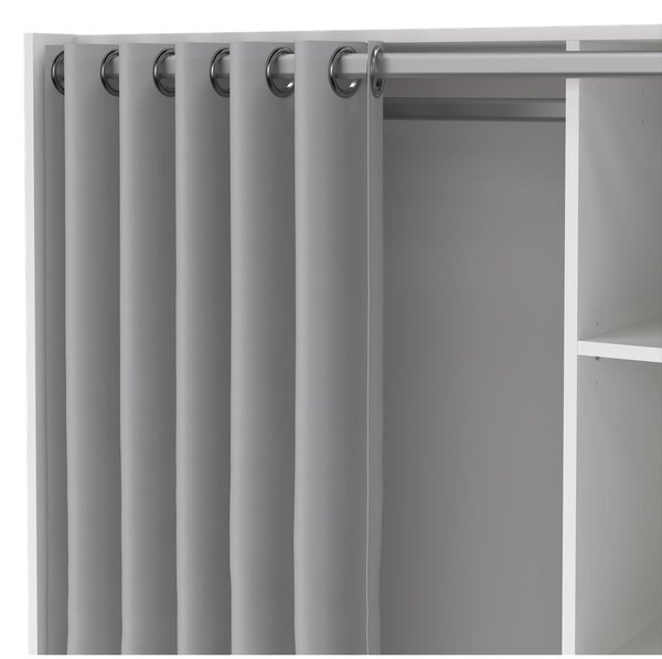 Fehér-szürke ruhásszekrény 105x180 cm Kit – Tvilum