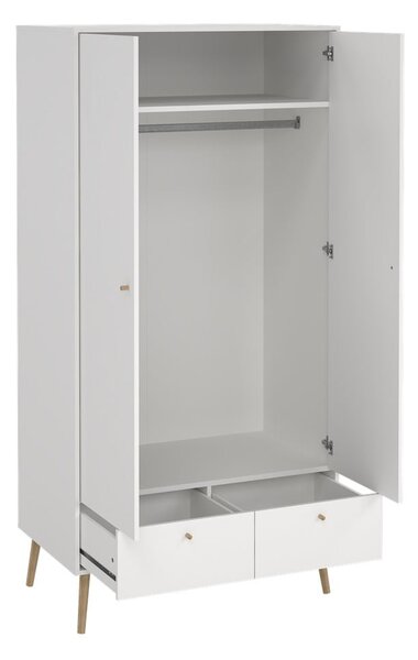 Fehér ruhásszekrény 99x200 cm Bodo – Tvilum