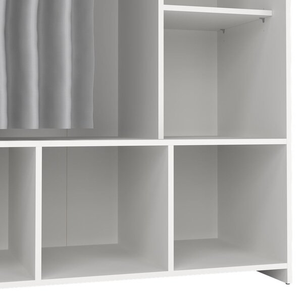 Fehér-szürke ruhásszekrény 105x180 cm Kit – Tvilum