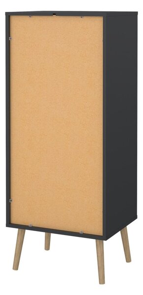 Antracitszürke magas komód 50x120 cm Bodo – Tvilum