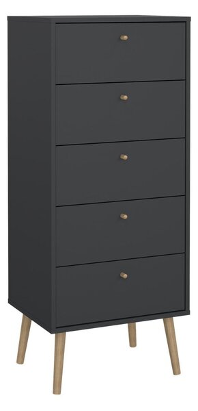 Antracitszürke magas komód 50x120 cm Bodo – Tvilum