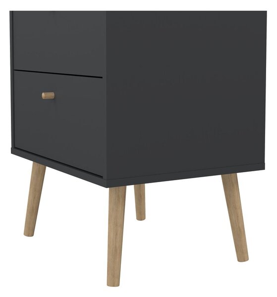 Antracitszürke magas komód 50x120 cm Bodo – Tvilum