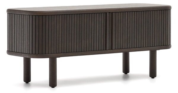 Sötétbarna TV-állvány kőrisfa dekorral 120x50 cm Mailen – Kave Home