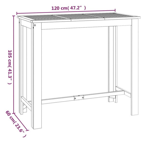 VidaXL 7 részes tömör akácfa kerti étkezőgarnitúra