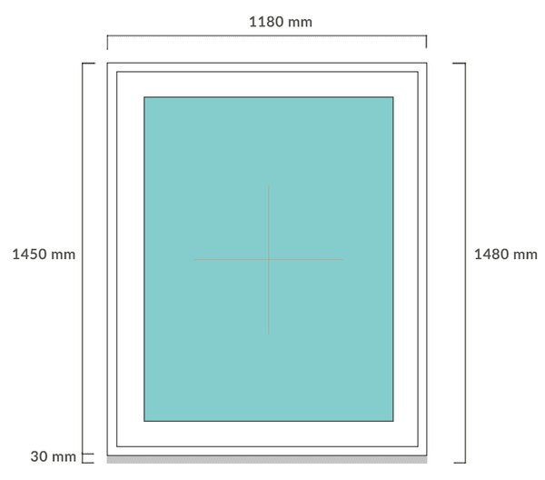 DANUSA WDS ECO+ 120x150 cm, fix műanyag ablak