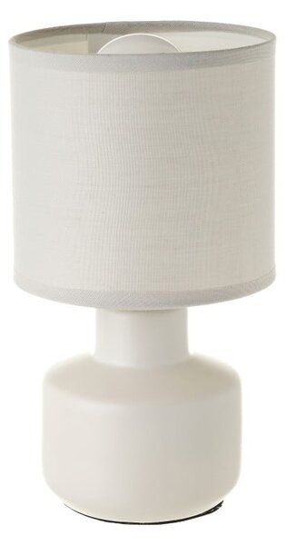 Black Friday - Krémszínű kerámia asztali lámpa textil búrával (magasság 22 cm) – Casa Selección
