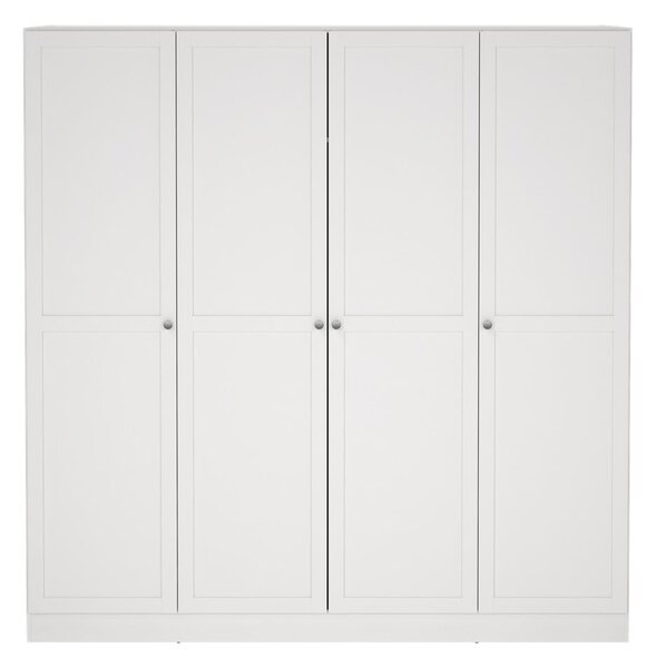 Black Friday - Fehér ruhásszekrény 195,5x200 cm Billund – Tvilum