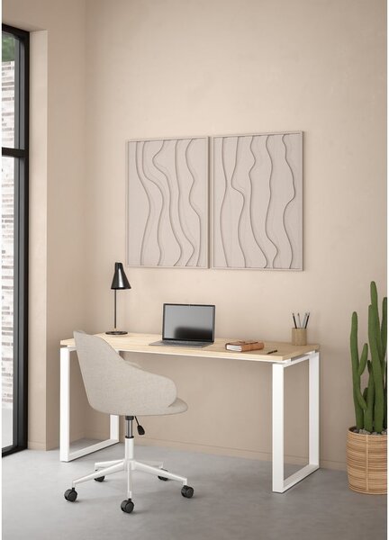 Íróasztal tölgyfa dekoros asztallappal 60x150 cm Sign – Tvilum
