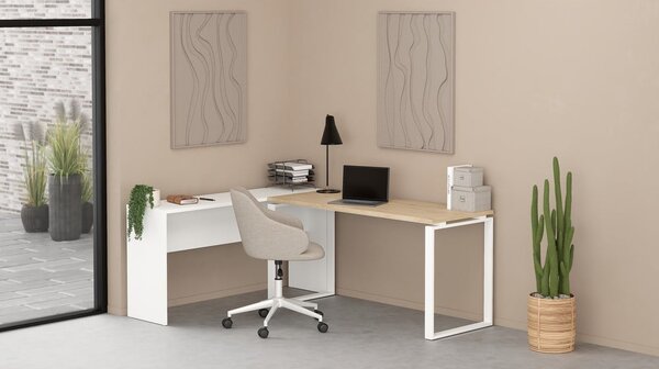 Íróasztal tölgyfa dekoros asztallappal 60x150 cm Sign – Tvilum