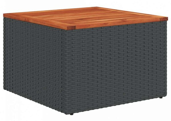 VidaXL Polyrattan Kerti Ülőgarnitúra - 7 részes - Fekete