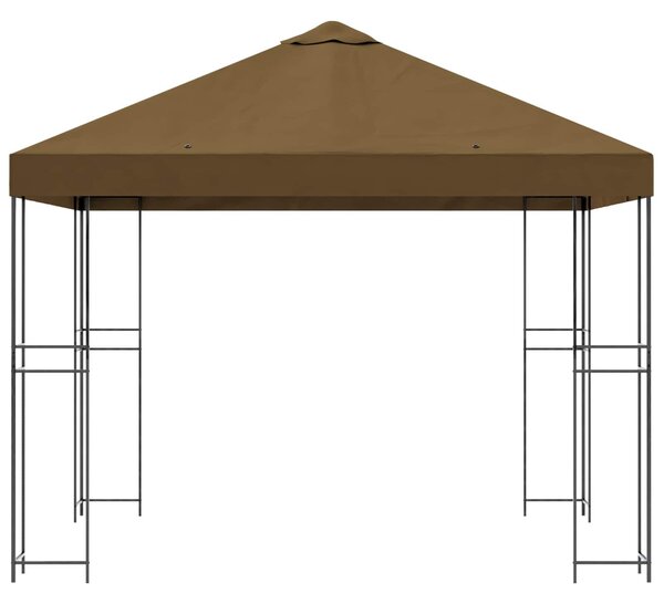 VidaXL Pavilon 3 x 3 m Tópszínű Poliészter és acél 190 gsm