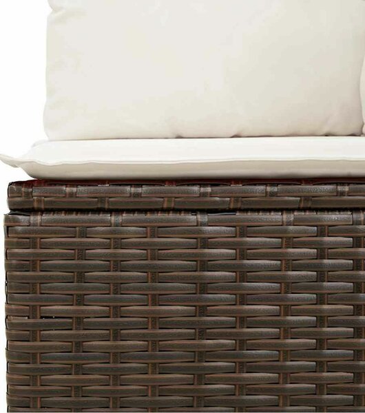 VidaXL 6 részes barna polyrattan kerti ülőgarnitúra párnával