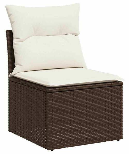 VidaXL 6 részes barna polyrattan kerti ülőgarnitúra párnával