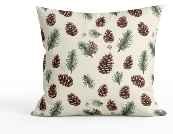 Pamut párnahuzat PINE CONES 45x45 cm, színes