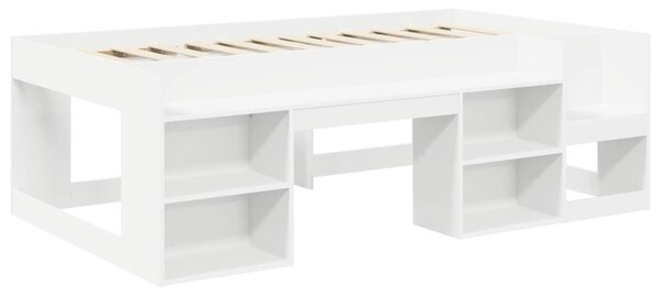 VidaXL Gyerekágy keret tárolóval Fehér 75 x 190 cm Szerelt Fa