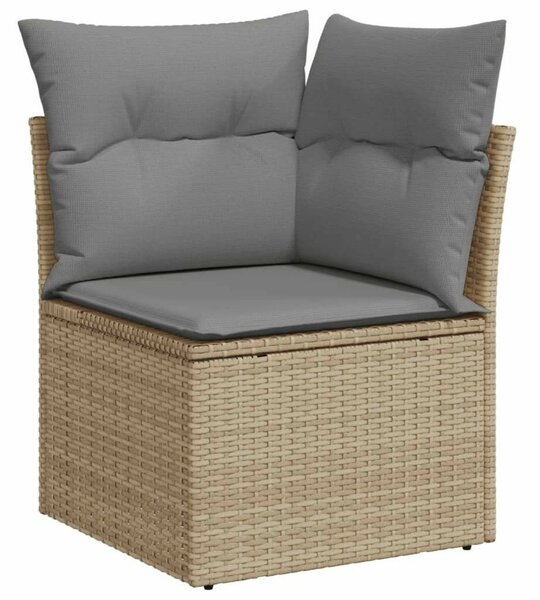 VidaXL 14 részes vegyes bézs polyrattan kerti ülőgarnitúra párnával