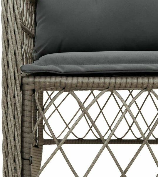VidaXL Polyrattan Kerti Étkezőgarnitúra - 7 részes - Szürke