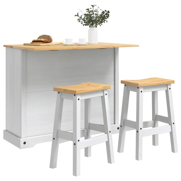 VidaXL Konyhai Tárolás 2 db Fehér és Mézes Viasszal 112 x 77 x 90 cm