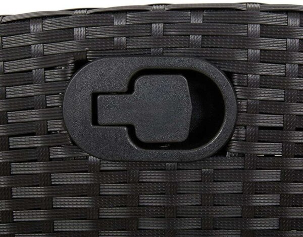 VidaXL Polyrattan Kerti Étkezőgarnitúra - 5 részes, Fekete