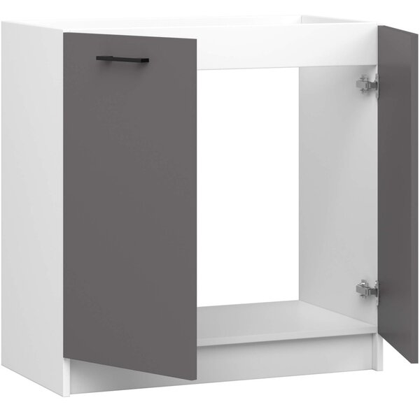 AKORD Oliwia Mosogatószekrény Laminált Fehér-Szürke Matt 80cm