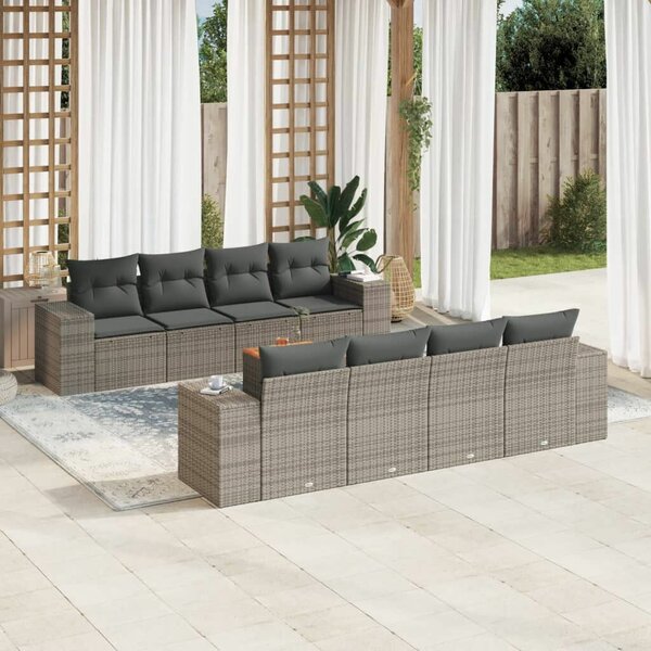VidaXL Polyrattan Kerti Ülőgarnitúra - 9 Elemes