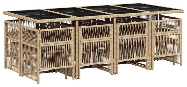 VidaXL Polyrattan Kerti Étkezőgarnitúra - 13 részes