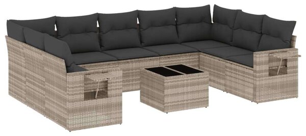 VidaXL Polyrattan Kerti Ülőgarnitúra - 10 részes