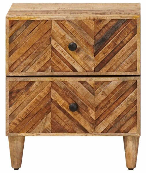 VidaXL Éjjeli asztal fiókkal Barna 40 x 33,5 x 46 cm Tömör Mangófát