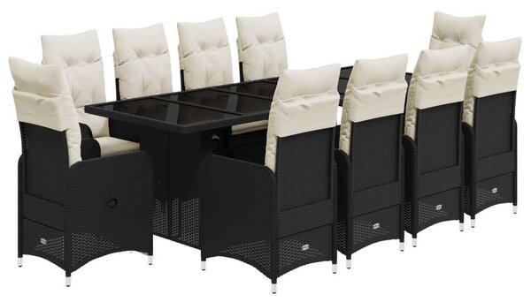 VidaXL Polyrattan Kerti Bútor - 11 részes Bisztró készlet