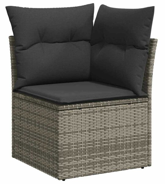 VidaXL Polyrattan Kerti Ülőgarnitúra - 9 részes - Szürke