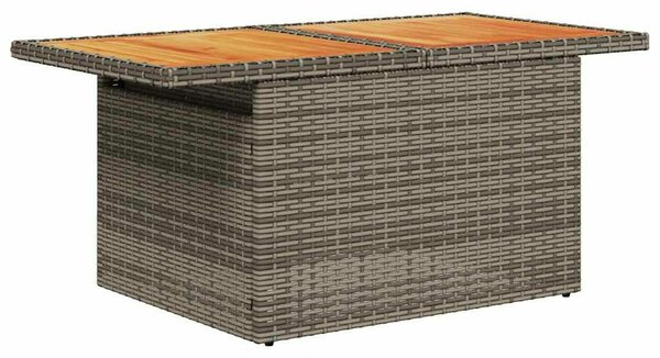 VidaXL Polyrattan Kerti Ülőgarnitúra - 9 részes - Szürke