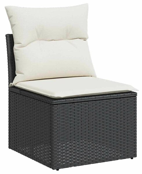 VidaXL Polyrattan Kerti Ülőgarnitúra - 7 részes - Fekete