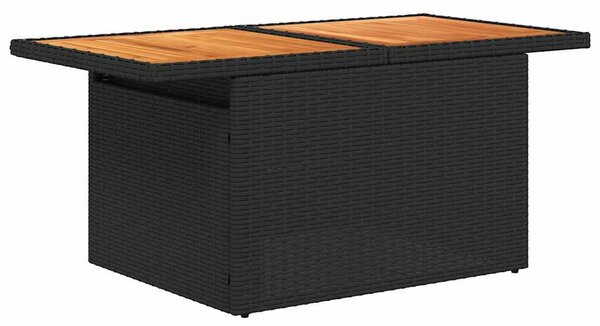 VidaXL Polyrattan Kerti Ülőgarnitúra - 7 részes - Fekete