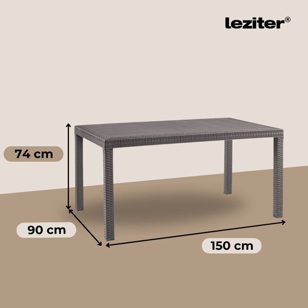 Leziter Venus IV 7 személyes kerti bútor garnitúra cappuccino