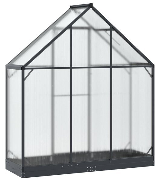 VidaXL Kerti Üvegház ajtóval Antracitszürke 183,5 x 63,5 x 207 cm