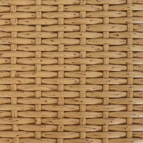 VidaXL Kerti Asztal Természetes 100 x 55 x 37 cm PE Rattan és Üveg