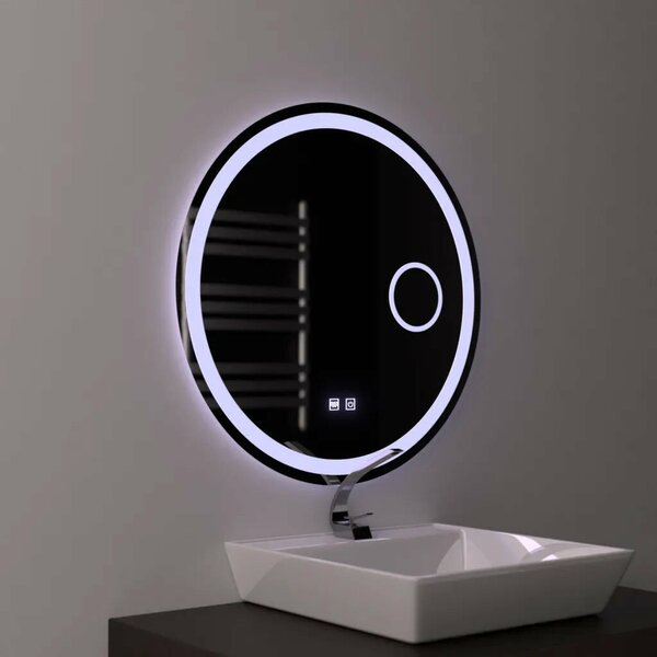 70 cm-es kerek LED-es tükör, Touch Luxor, páramentesítő rendszerrel, dimmelhető