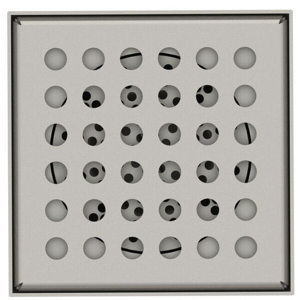 STAINLESS inox padlóösszefolyó – 150×150 mm, perforált rács, oldalsó kimenet DN110