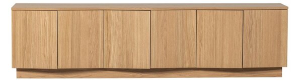 Natúr színű tölgyfa TV-állvány 200x52x45 cm Zuma – WOOOD