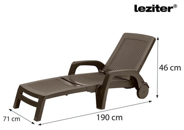 Leziter Omaha napozóágy barna