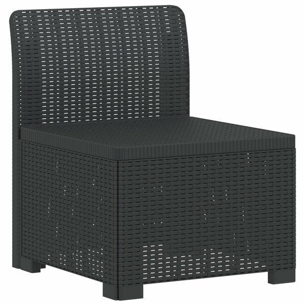VidaXL 5 személyes kerti kanapé rattan hatású PP Antracit