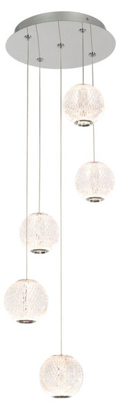 ROSARIO LED függőlámpa, króm, 1400 Lm/3200 K